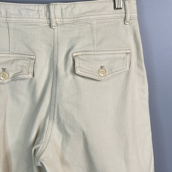 Wilfred Free Aritzia Twill Modern Cargo Pants GD Birch Cream Cotton Size 8 - Picture 6 of 10